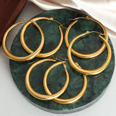 18K Gold-Plated Hoop Earrings