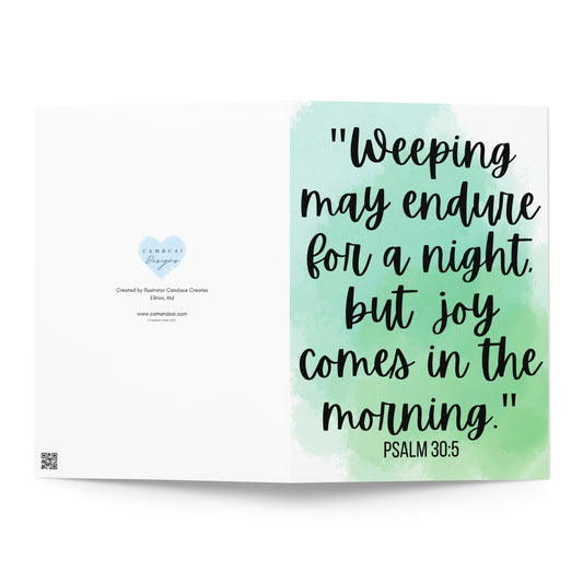 "Weeping may endure for a night ..." Sympathy Card