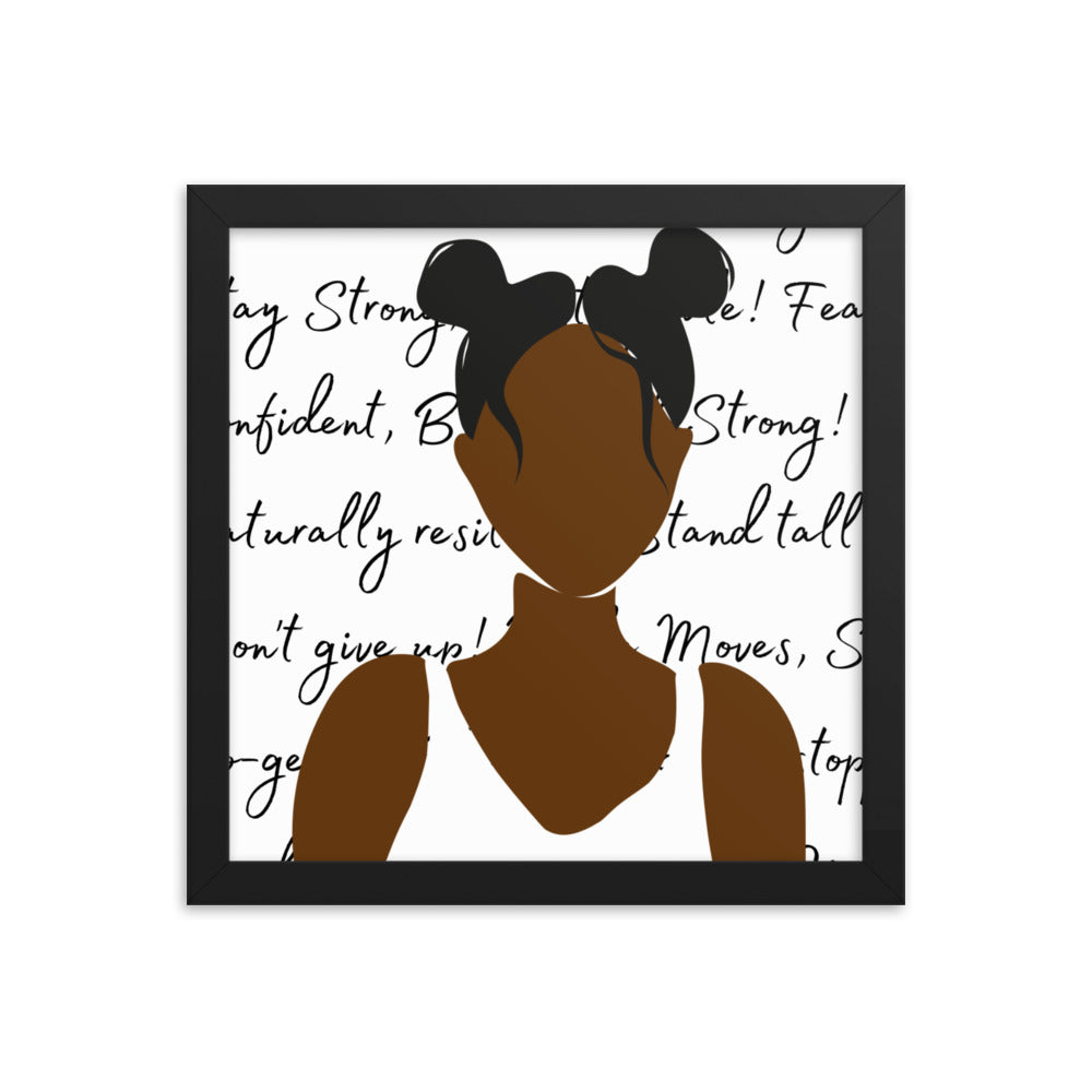 Black Girl Strong Framed Poster
