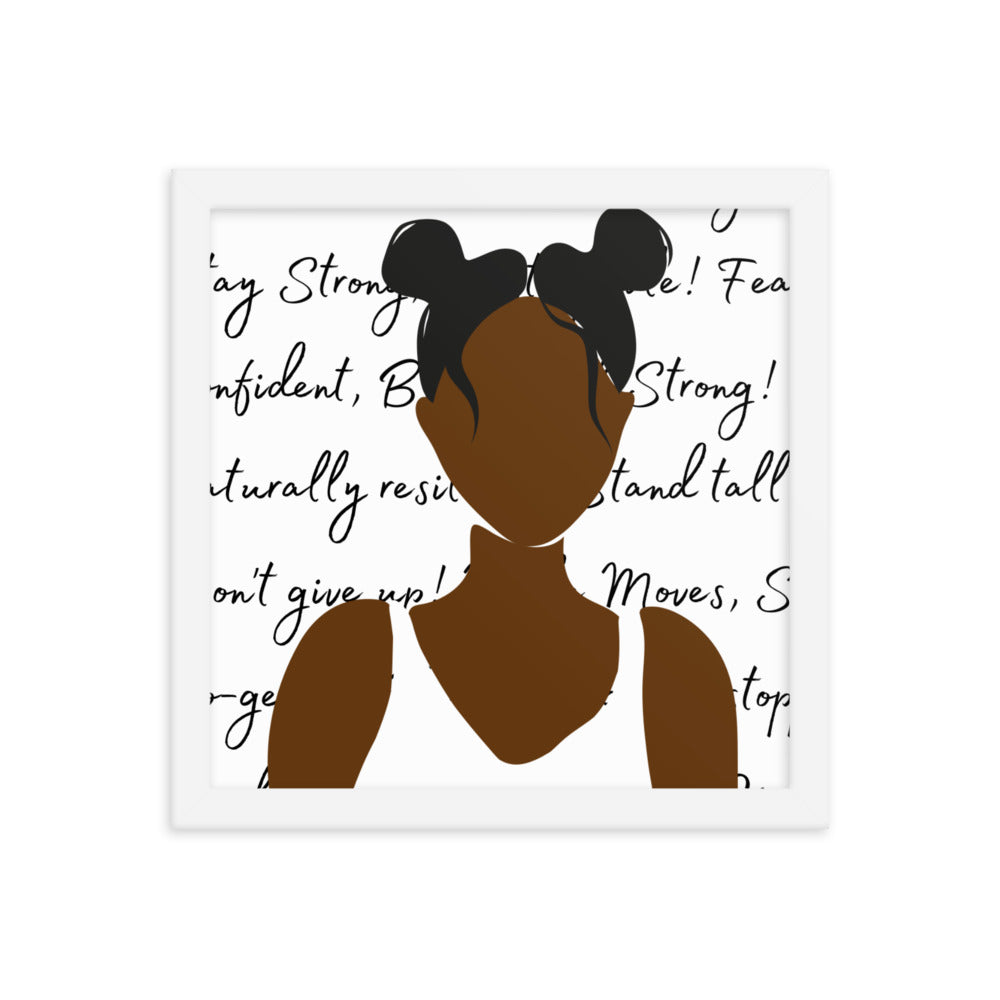 Black Girl Strong Framed Poster
